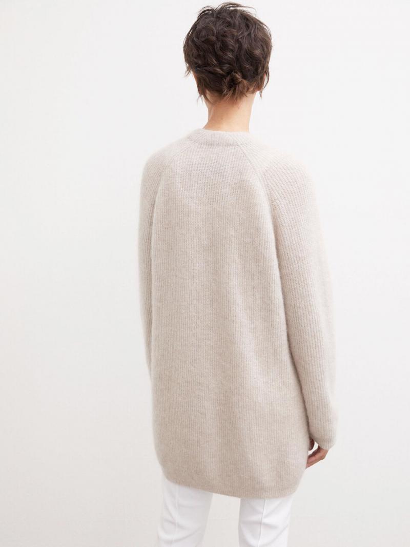 By Malene Birger cardigan Beige melange | Womens Knitwear — LaFleurDeLAge